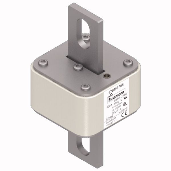 Fuse-link, high speed, 500 A, AC 690 V, size 3, 67 x 92 x 155 mm, aR, IEC, UL image 5