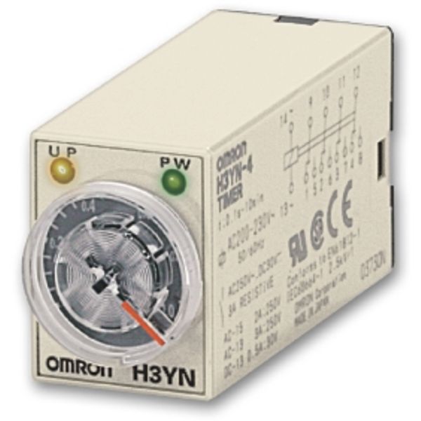 Timer, plug-in, 8-pin, multifunction, 0.1 s-10 m short-time range mode H3YN8006H image 3