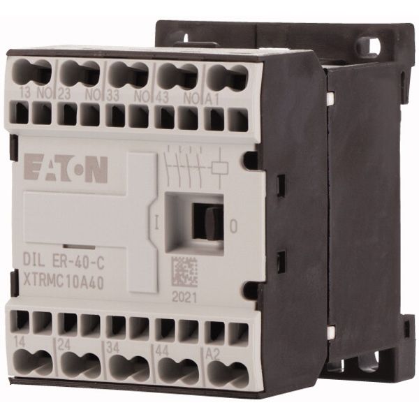 Contactor relay, 415 V 50 Hz, 480 V 60 Hz, N/O = Normally open: 4 N/O, Spring-loaded terminals, AC operation image 3