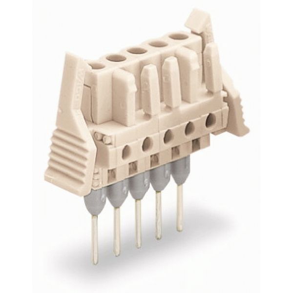 Female connector for rail-mount terminal blocks 0.6 x 1 mm pins straig image 1