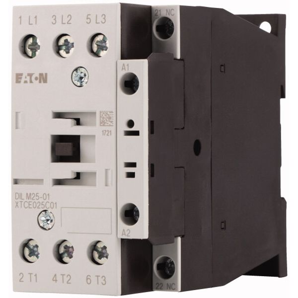 Contactor, 3 pole, 380 V 400 V 11 kW, 1 NC, 220 V 50 Hz, 240 V 60 Hz, AC operation, Screw terminals image 3