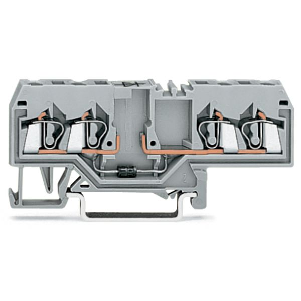 Component terminal block 4-conductor with diode 1N4007 gray image 3