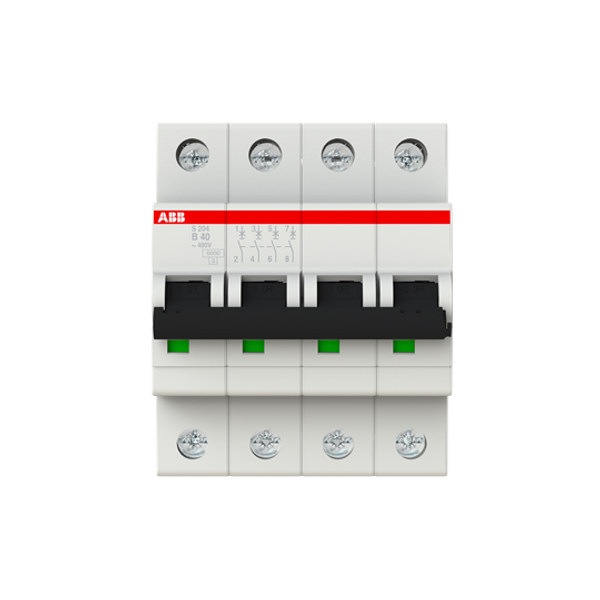 S204-B40 Miniature Circuit Breaker - 4P - B - 40 A image 1