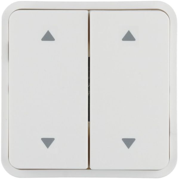 CUBYKO KNX 2 BUTTON PANEL WHITE 2 ROLL INDICATOR image 1