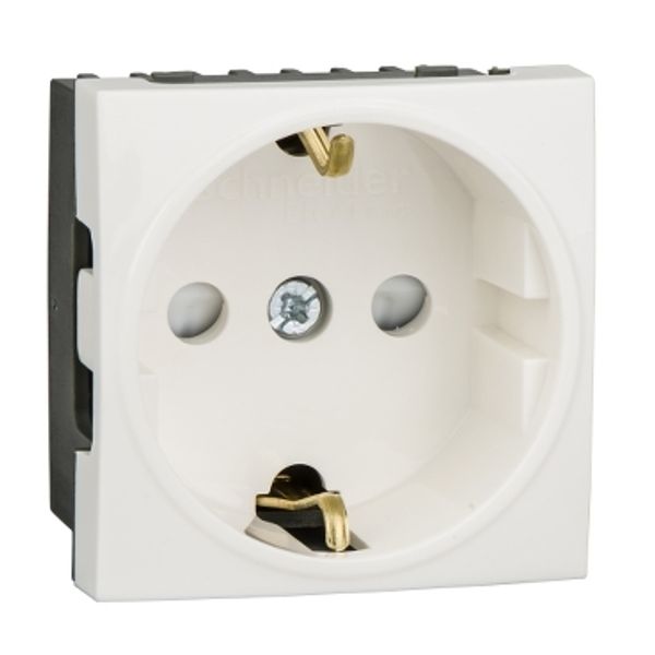 Ultra - socket outlet - single - side earth - white image 3