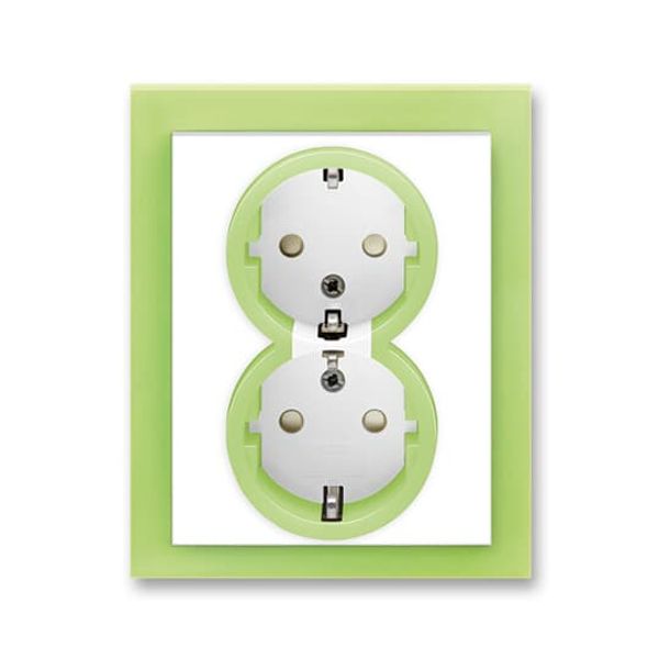 5518-3029 B Double socket outlet with earthing contacts, with hinged lids ; 5518-3029 B image 4