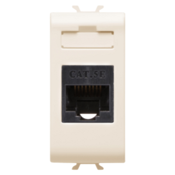 RJ45 SOCKET - CATEGORY 5e - UTP - 1 MODULE - IVORY - CHORUSMART image 1