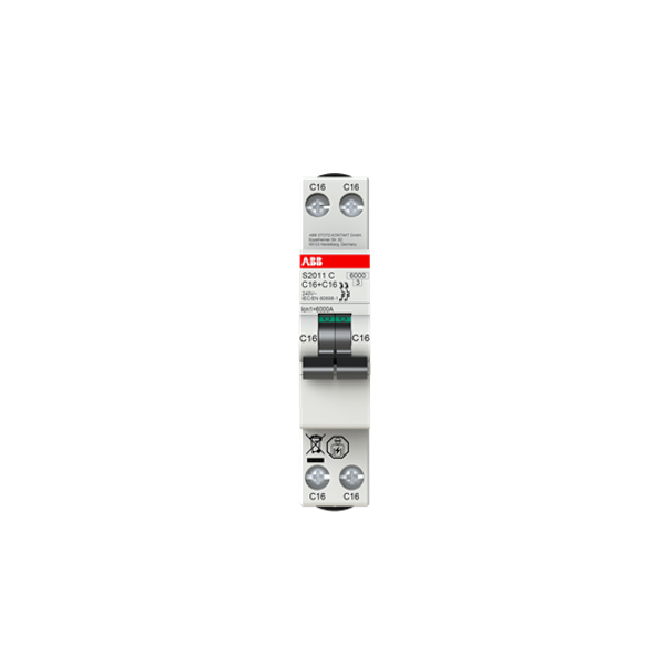 S2011C-C1 Miniature circuit breaker - 2P - C - 1 A image 2