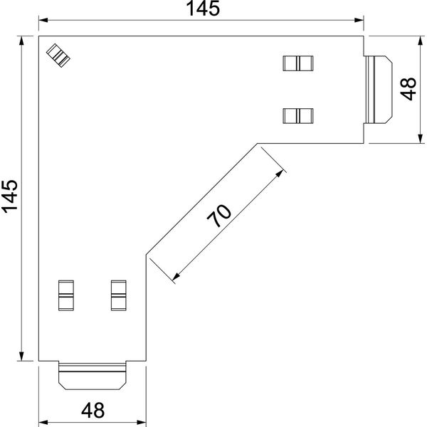 DFB 90 050 FS 90° bend cover  B50mm image 2