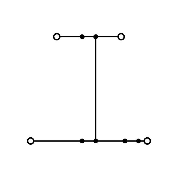 Double-deck terminal block 4-conductor through terminal block with end image 4