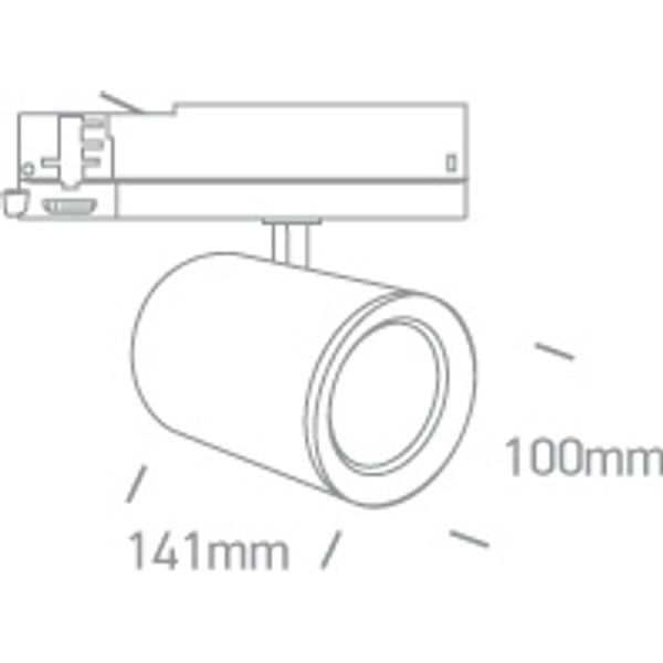 Arona L 40W 3600lm 3000K 38° Ra90 230V IP20 white image 2