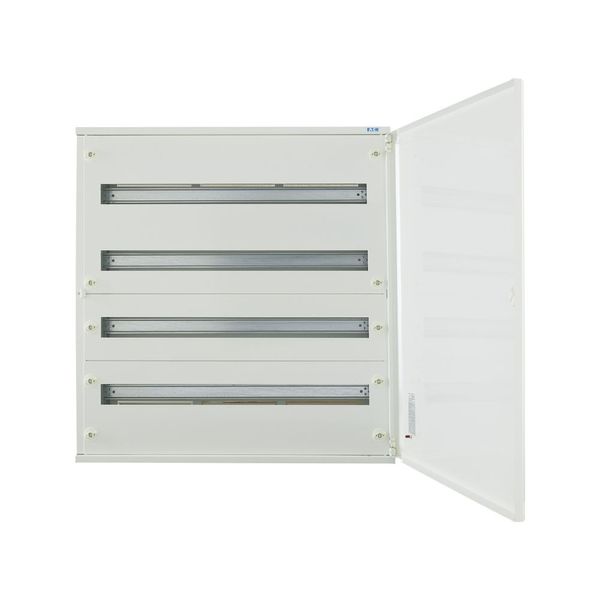 Complete surface-mounted flat distribution board, white, 33 SU per row, 4 rows, type C image 2