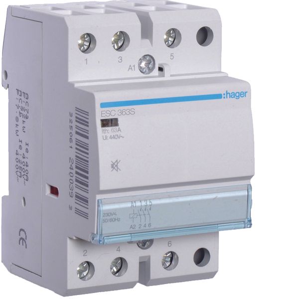 Humfree Contactor 63A, 3NO, 230V image 1