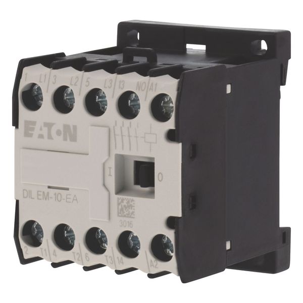 Contactor, 230 V 50 Hz, 240 V 60 Hz, 3 pole, 380 V 400 V, 4 kW, Contacts N/O = Normally open= 1 N/O, Screw terminals, AC operation image 1