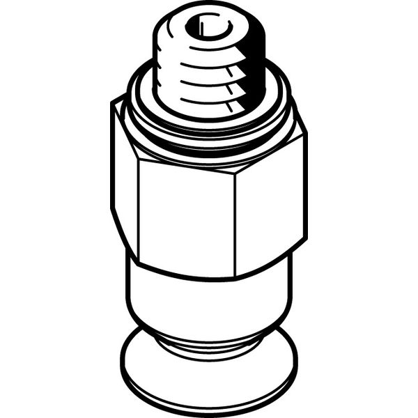 VAS-8-M5-SI-B Vacuum suction cup image 1