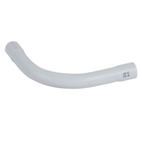 Large radius handlebar 90° IP44 Ø20mm and radius 70mm - gray RAL7035 image 2