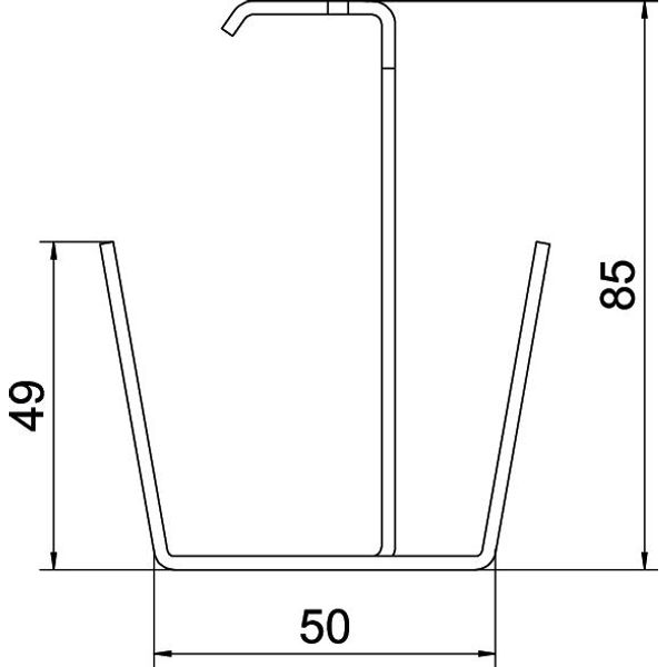 MAH LTR FS Centre suspension for luminaire support tray 50x70x85 image 2