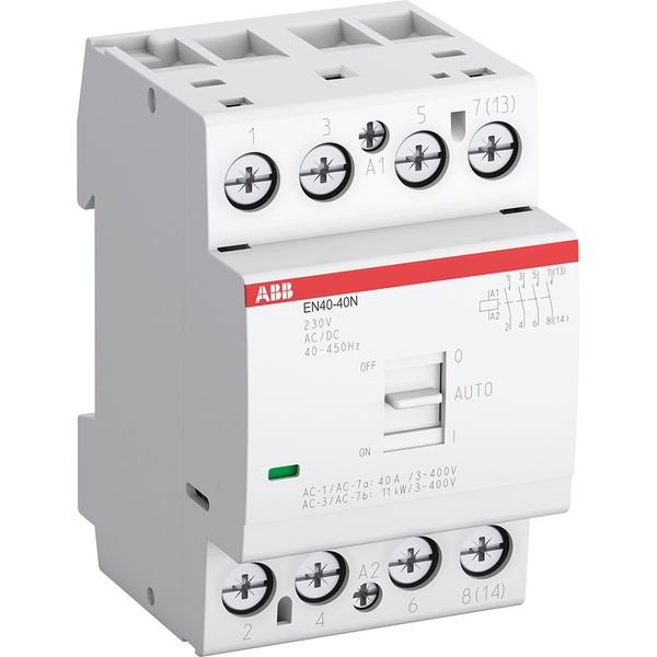 EN40-40N-04 Installation Contactor (NO) 40 A - 4 NO - 0 NC - 110 V - Control Circuit 400 Hz image 1