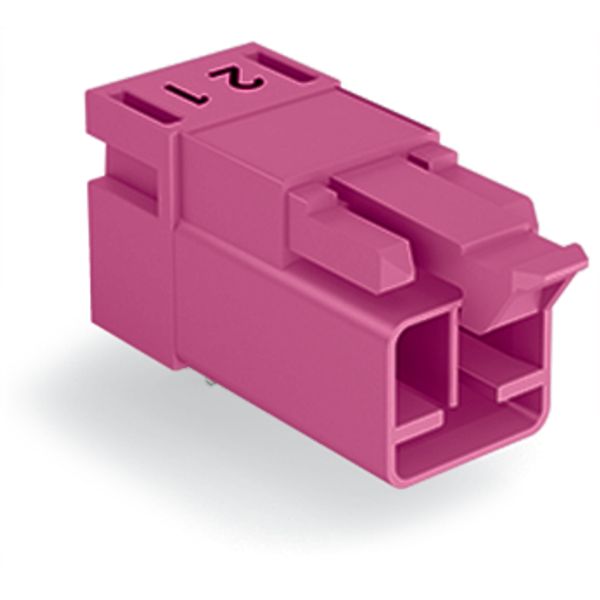 Plug for PCBs angled 2-pole pink image 3