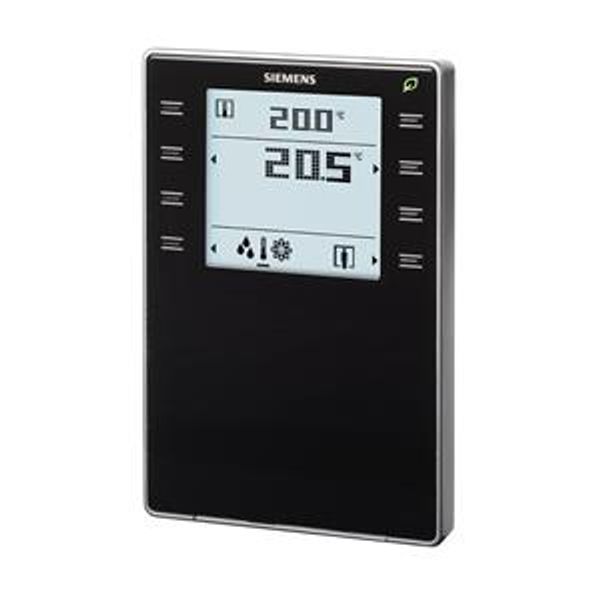 QMX3.P34-1BSC - Room operator unit KNX with temperature sensor, segmented backlit display, touchkeys, black image 2