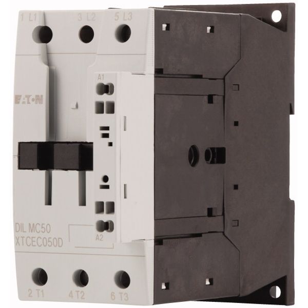 Contactor, 3 pole, 380 V 400 V 22 kW, RDC 24: 24 - 27 V DC, DC operation, Spring-loaded terminals image 3