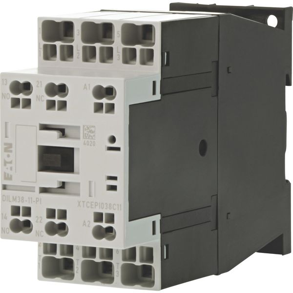 Contactor, 3 pole, 380 V 400 V 18.5 kW, 1 N/O, 1 NC, 110 V 50 Hz, 120 V 60 Hz, AC operation, Push in terminals image 11