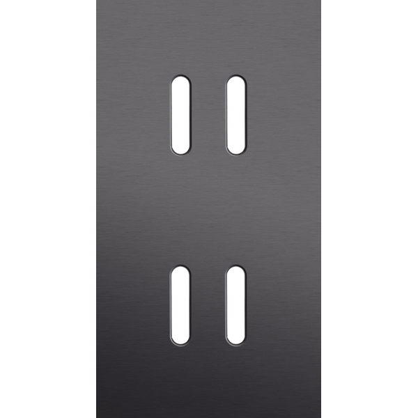 Twofold faceplate, vertical 71 mm centre distance, for double switch f image 1