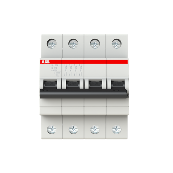 SH204-B10 Miniature Circuit Breaker - 4P - B - 10 A image 1