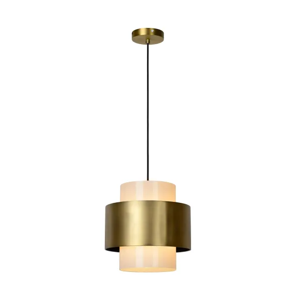 Lucide FIRMIN - Pendant light - Ø 30 cm - 1xE27 - Matt Gold / Brass image 1