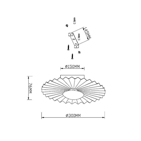 Modern Fiore Wall lamp Brass image 1