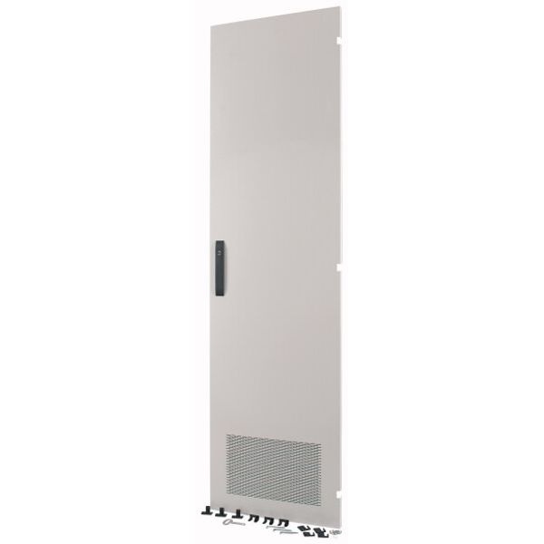 Section door, ventilated IP31, hinges right, HxW = 1800 x 600mm, grey image 1