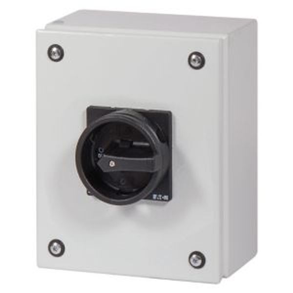 Main switch, P3, 100 A, surface mounting, 3 pole, 1 N/O, 1 N/C, STOP function, With black rotary handle and locking ring, Lockable in the 0 (Off) posi image 5