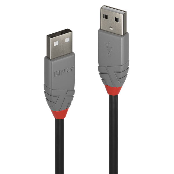 2m USB 2.0 Type A to A Cable, Anthra Line USB Type A Male to A Male image 1