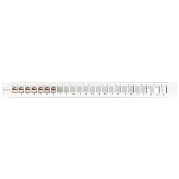 Patchpanel 19" empty for 24 modules (SFA)(SFB), 1U, RAL7035 image 2