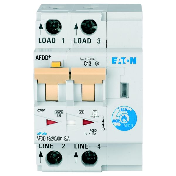 Arc Fault Detection Device, 2p, C, 13 A, 10 mA, type G/A image 5