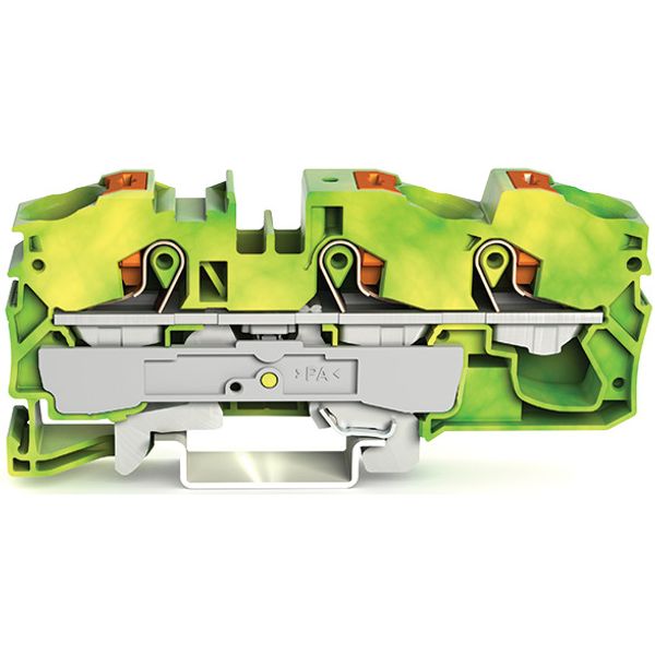 3-conductor ground terminal block with push-button 16 mm² green-yellow image 3