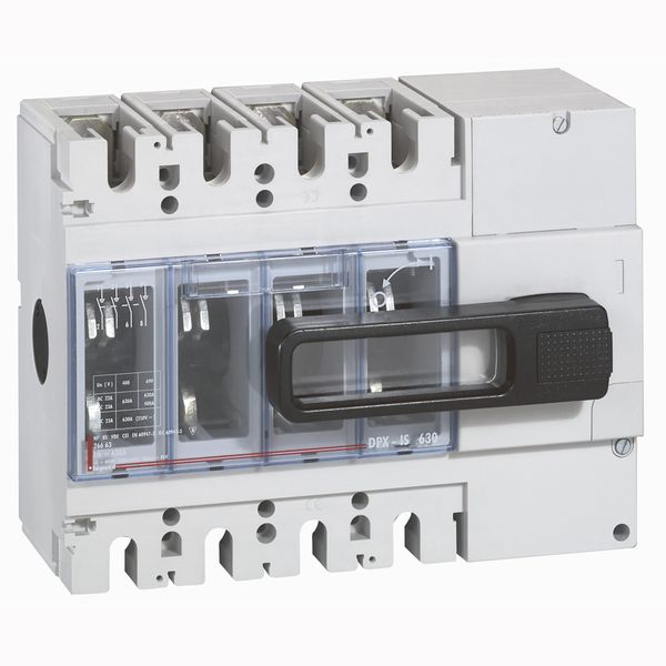 Isolating switch - DPX-IS 630 w/o release - 4P - 630 A - front handle image 1