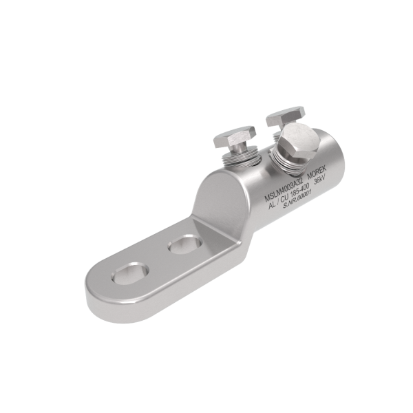 MSLM400 Al/Cu 185-400mm² 36kV 3xAluminum screw SB cable lug, M12x20x2 image 1