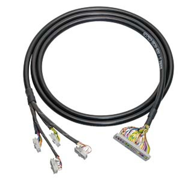 Round cable 50-pin, 4 x 16 pole and 1 x 50 pole with IDC connector, L= 5m image 2