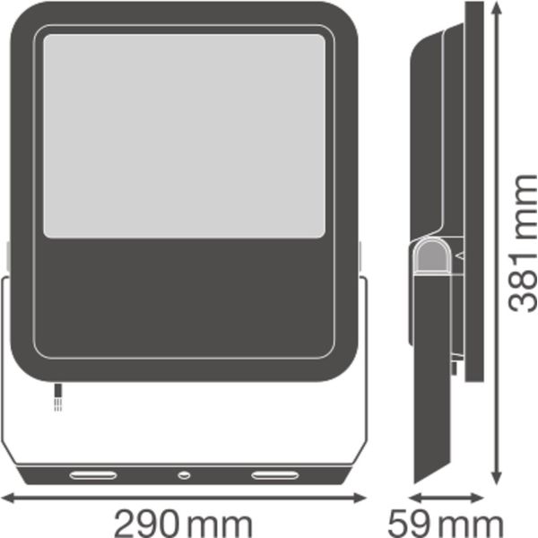 FLOODLIGHT 125 W 6500 K SYM 100 BK image 19