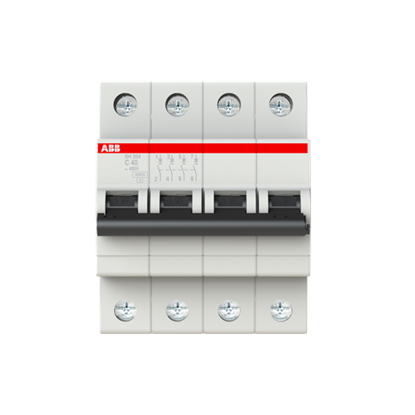 SH204-C40 Miniature Circuit Breaker - 4P - C - 40 A image 1