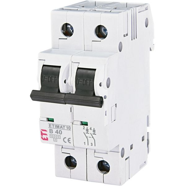 Miniature circuit breaker, ETIMAT 10 2p B40 image 1