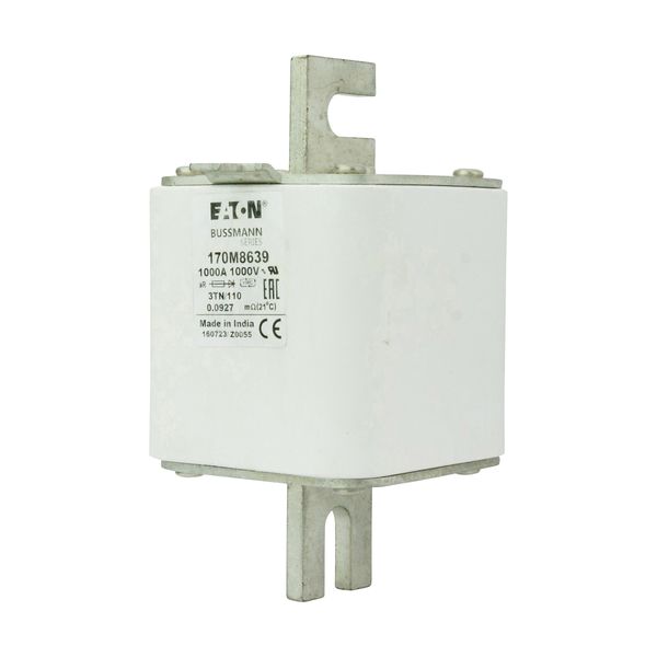 Fuse-link, high speed, 700 A, AC 1000 V, DIN 3, 74 x 90 x 139 mm, aR, DIN, IEC, single indicator image 7