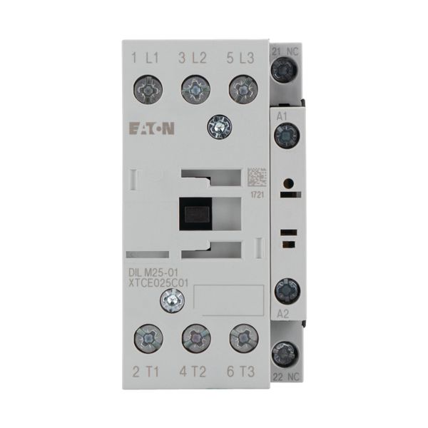 Contactor, 3 pole, 380 V 400 V 11 kW, 1 NC, 400 V 50 Hz, 440 V 60 Hz, AC operation, Screw terminals image 9