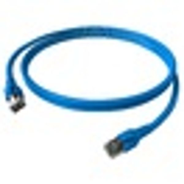 Patchcord RJ45 shielded Cat.6a 10GB, LS0H, blue,    1.0m image 4