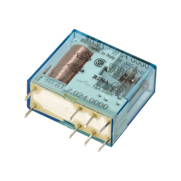 PCB/Plug-in Rel. 5mm.pinning 1CO 16A/24VDC/SEN/AgCdO/wash tight (40.61.7.024.0001) image 4