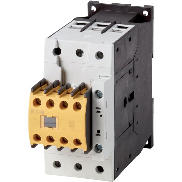 Safety contactor, 380 V 400 V: 18.5 kW, 2 N/O, 2 NC, RDC 24: 24 - 27 V DC, DC operation, Screw terminals, integrated suppressor circuit in actuating e image 2