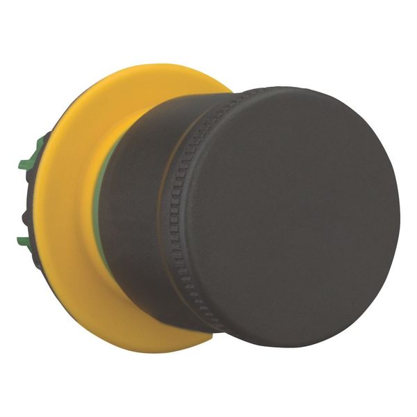 HALT/STOP-Button, RMQ-Titan, Mushroom-shaped, 30 mm, Non-illuminated, Pull-to-release function, Black, yellow, RAL 9005 image 11