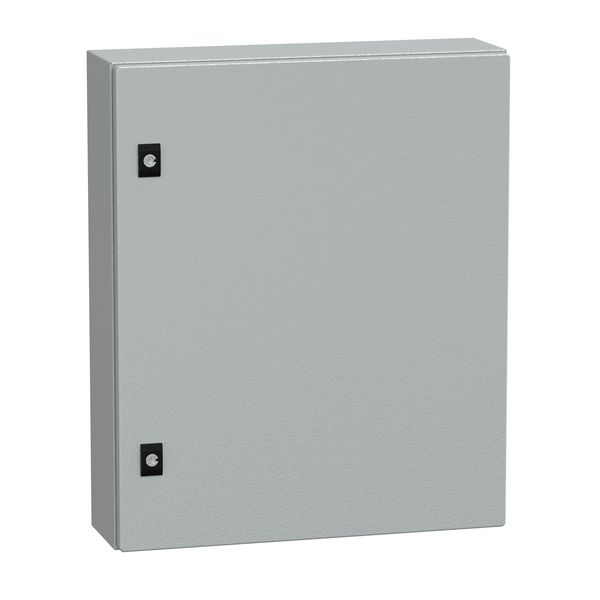 Spacial CRN plain door with mount.plate. H600xW500xD150 IP66 IK10 RAL7035.. image 1