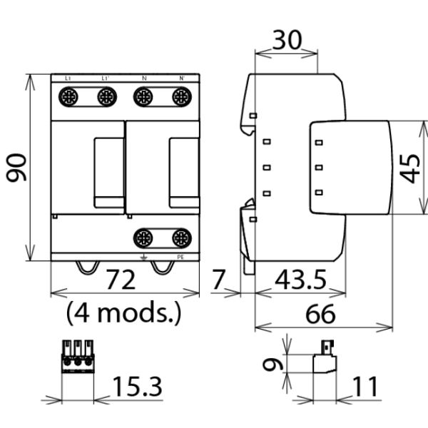 Multipole DEHNventil modular  type 1 and type 2 according to EN 61643- image 2